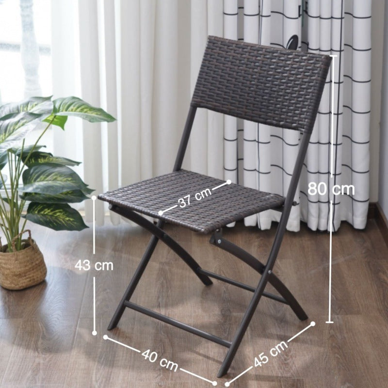 Rattan backrest chair for home chair plastic stool thickened backrest casual chair dormitory for home dining chair mahjong chair