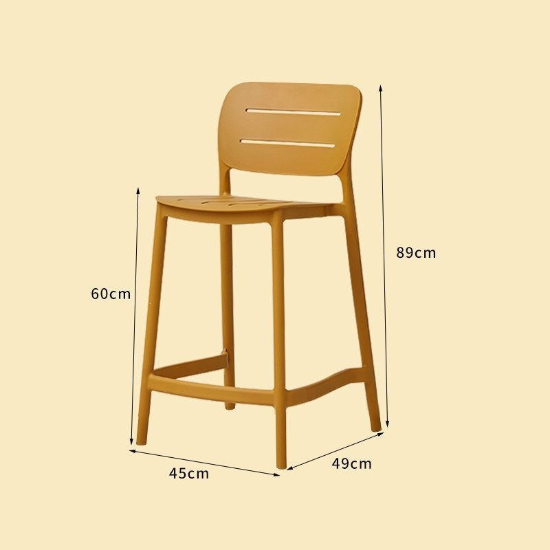 Nordic designer bar stool - modern minimalist, light luxury plastic bar chair, stackable, trendy bar outdoor high stool