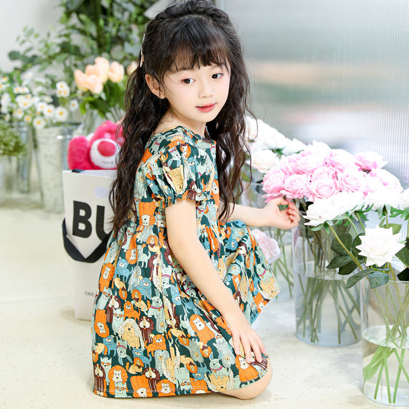 Girls' dress -  summer korean style princess dress - baby girl's clothing - wholesale/street vendor - children's dress