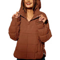 European and american  new casual fashion solid color cotton padded jacket, loose fit long sleeve pullover hoodie with round hem top