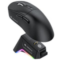 Smilewolf m6 tri-mode wireless bluetooth mouse - lightweight paw3311 gaming mouse with rgb charging dock