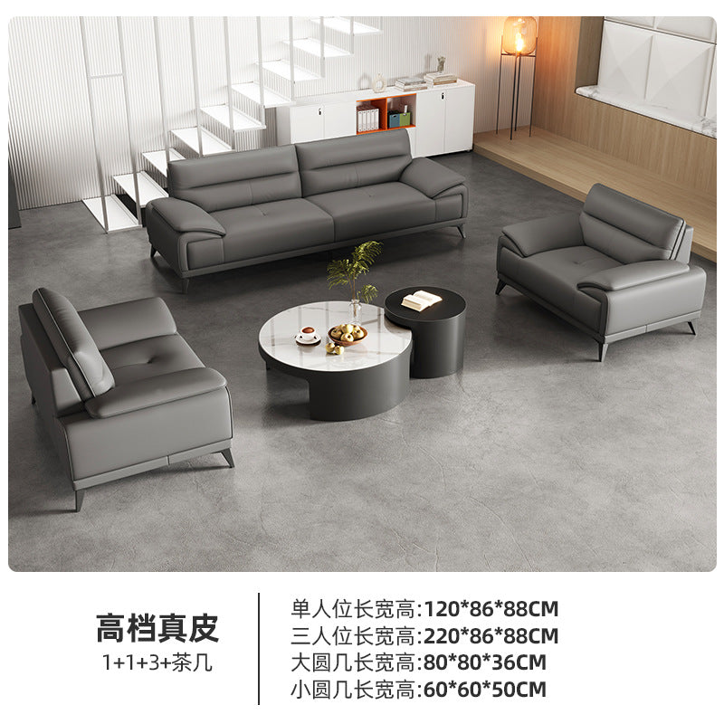 Italian minimalist stainless steel round rock slab coffee table, modern and simple living room set for small apartments, light luxury tea table combination