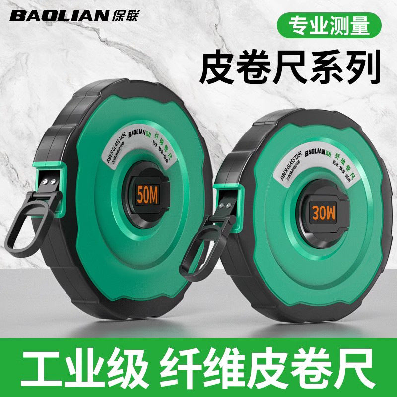 Baolian rubber-coated measuring tape 50m / 30m / 20m double-sided scale soft measuring tape engineering measuring tape soft measuring tape telescopic