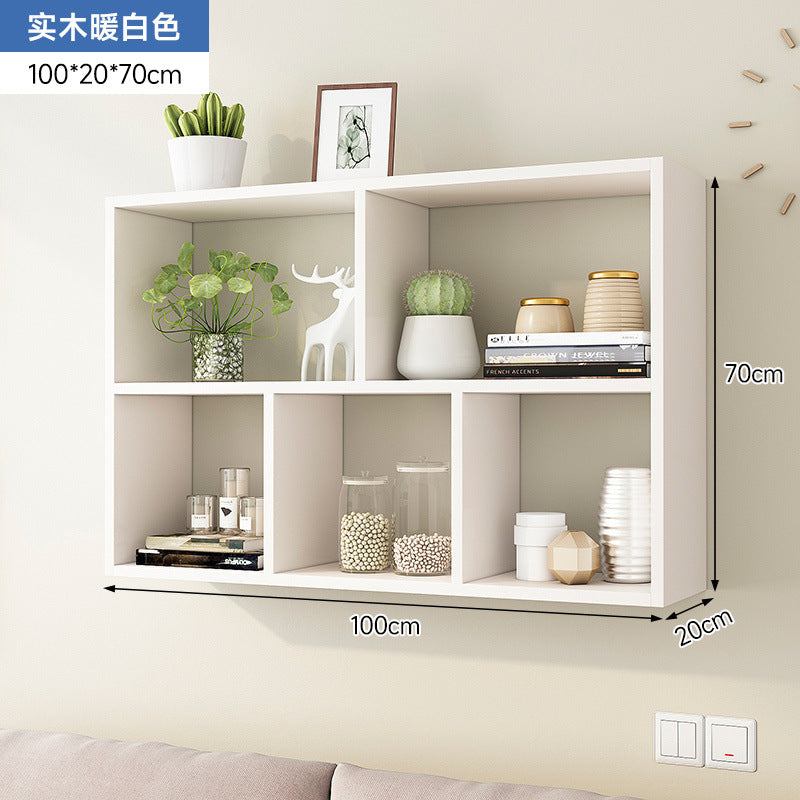 Solid wood storage cabinet wall wall cabinet wall shelf wall shelf wall-mounted bookshelf wall-mounted wall locker creative shelf