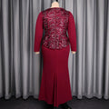 Autumn new arrival: sequin & beaded party dress - 3d floral, slim-fit, patchwork long sleeve, elegant banquet gown