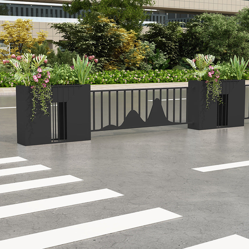 Outdoor wrought iron flower box combination Municipal landscape flower bed flower stand Commercial street greening fence partition flower groove decoration