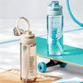 New student water bottle - portable tumbler for men and women - summer fitness sports water bottle with straw - drop-proof, leak-proof, and easy-carry