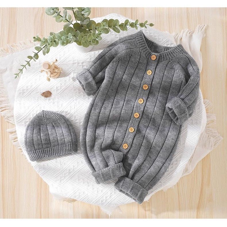 Baby romper jumpsuit spring autumn newborn sleepsuit knitted unisex baby warm clothes autumn winter 021
