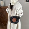 Premium nylon tote bag for women - 2026 new fashion color block design, autumn/winter textured underarm commuter bag