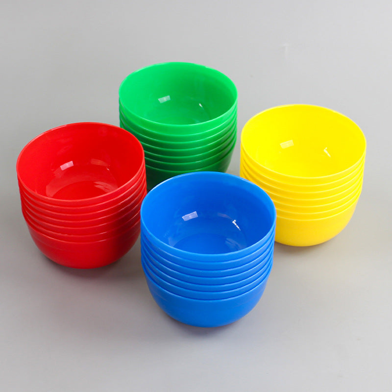 Red, yellow, blue, and green mask bowl - colorful plastic bowl for spa & beauty - mask mixing bowl #3 - small bowl - mask tool wholesale