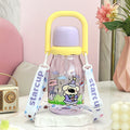 Summer new arrival: cute cartoon plastic water bottle for girls - stylish, portable, and perfect for students on the go!