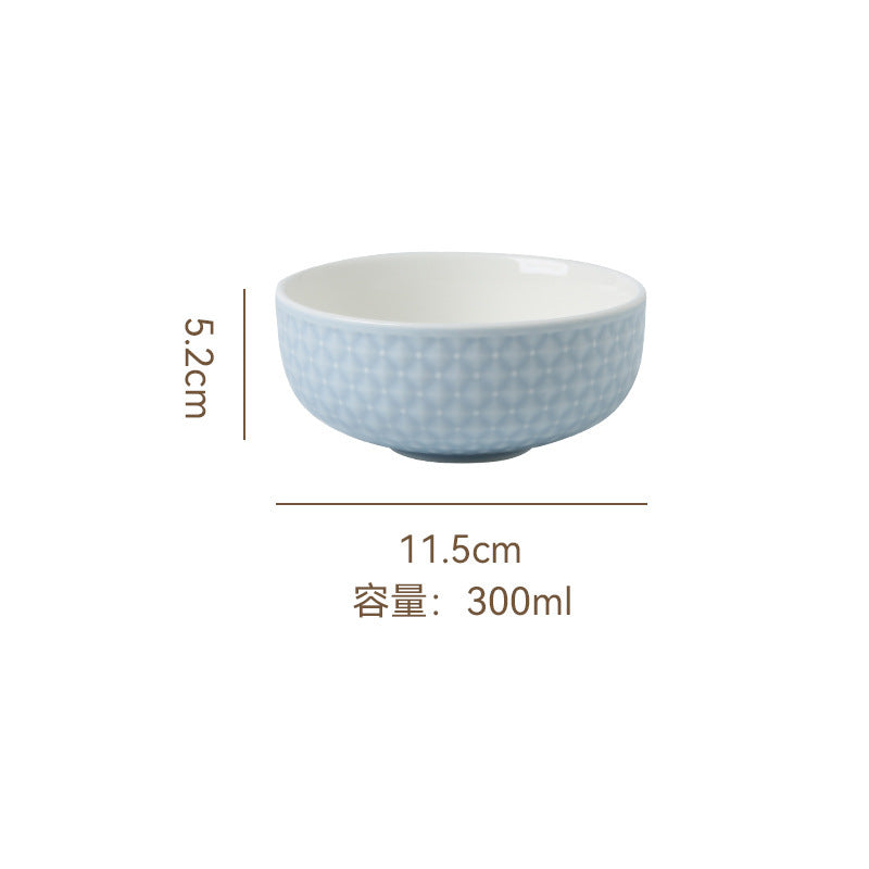 Scandinavianinsfor homerestaurantpure color ceramic set combinationstylish high-looking western food steak plate salad bowl