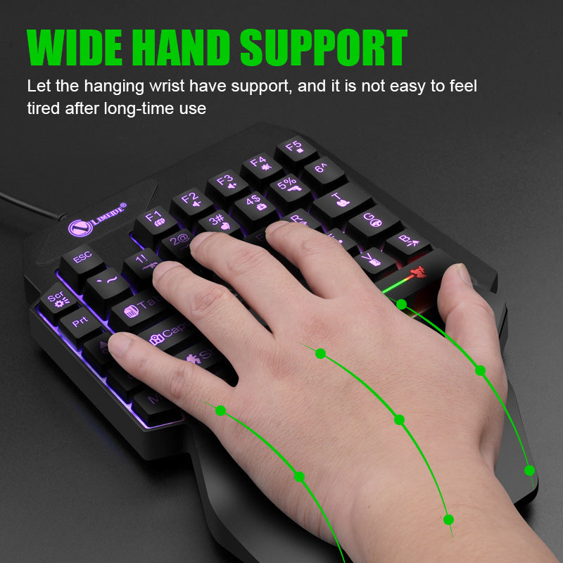 Limei gk103s illuminated gaming keyboard - mechanical feel, mobile gaming throne, one-handed keyboard, phone keypad converter