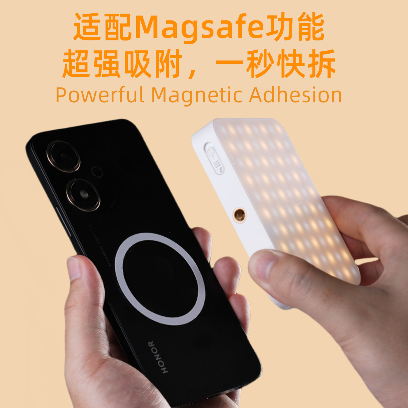 Cross-border RGB mobile phone selfie filling light live broadcast mobile phone portable photography lighting light LED photo light filling light