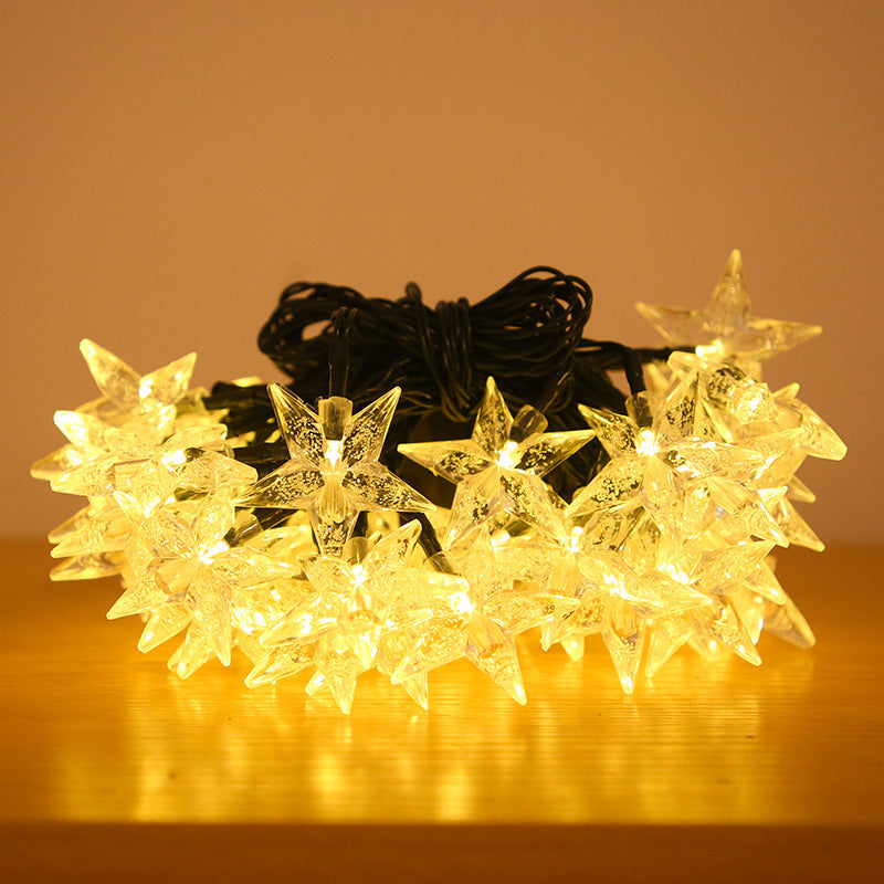 Solar pentagram light string Garden waterproof lantern string Christmas Gypsy LED solar light string