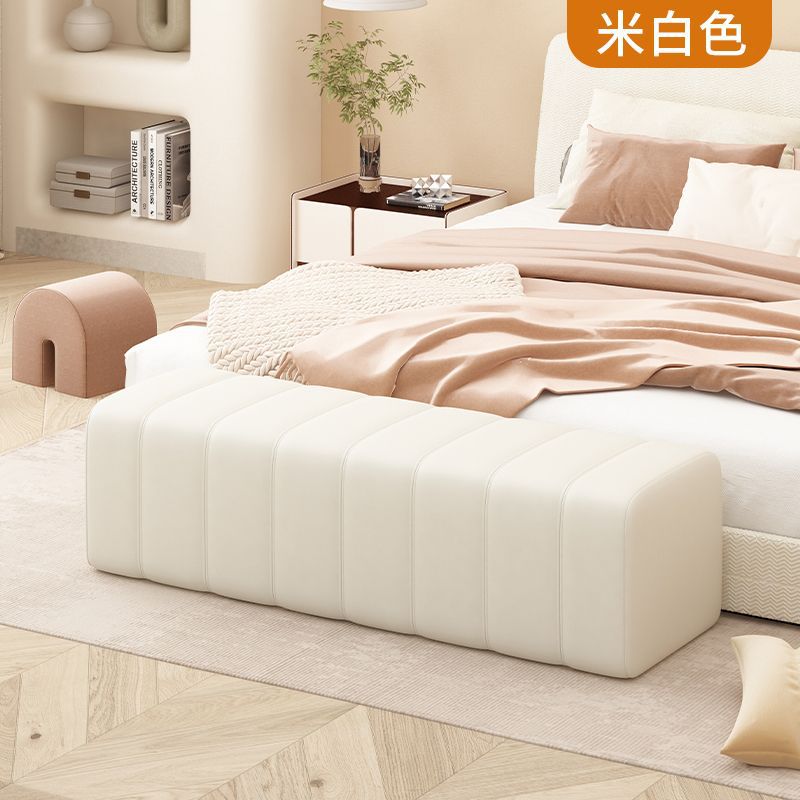 Accessible luxury soft bag shoe changing bench clothing store rest area bench sofa stool cloakroom bed end rectangular leather stool
