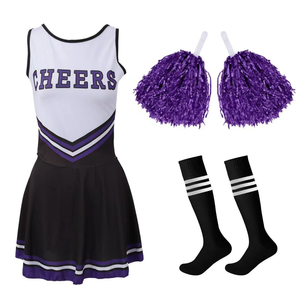 New cheerleading performance outfit:  cross-border event football cheerleader sexy one-piece cheerleading dress