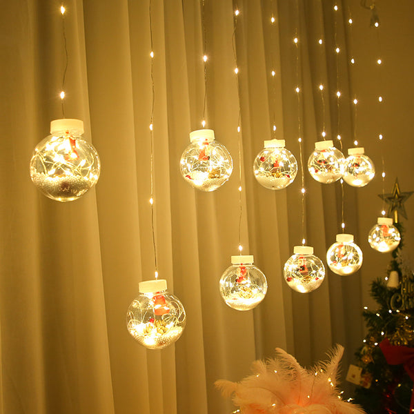 Christmas lights Copper wire wishing ball Curtain lights Christmas lights Window pendants Holiday dress up Decorative lights Pendants