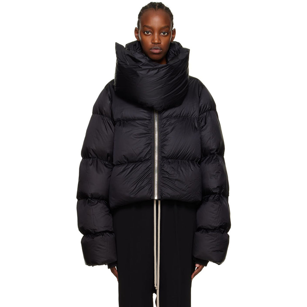 e-commerce: european and american winter women's fashion high-neck scarf design cotton-padded jacket