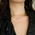 European and american fashionable minimalist versatile hip-hop layered choker necklace - statement lightweight luxury titanium steel necklace for women