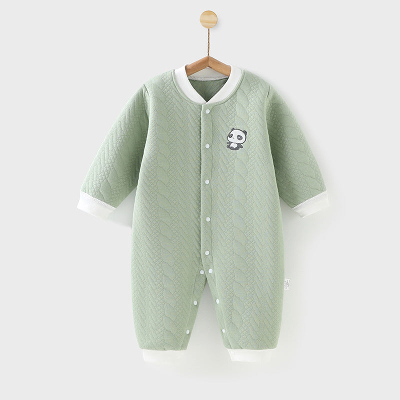 Baby rompers - spring, autumn, and winter styles - quilted baby outwear - newborn winter warm jumpsuits, crawling suits, and sleepwear