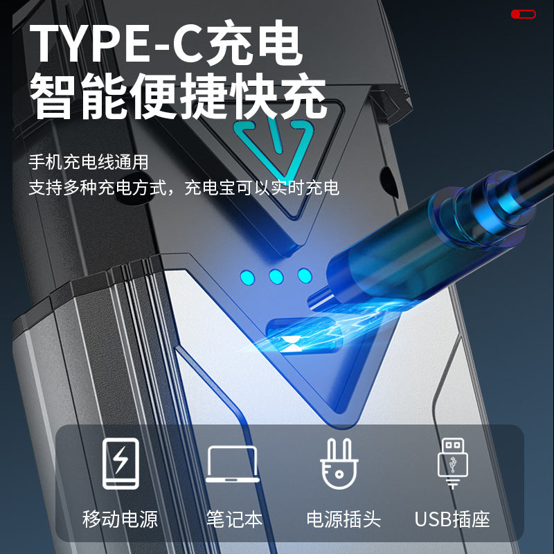 Cross-border new three-light source COB work light USB charging repair light with magnet hook multi-function flashlight