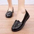 Soft leather soft bottom ladieswear shoes flatsabrasion resistantwaterproofbows work shoes wechat group purchase live broadcast one piece dropshipping