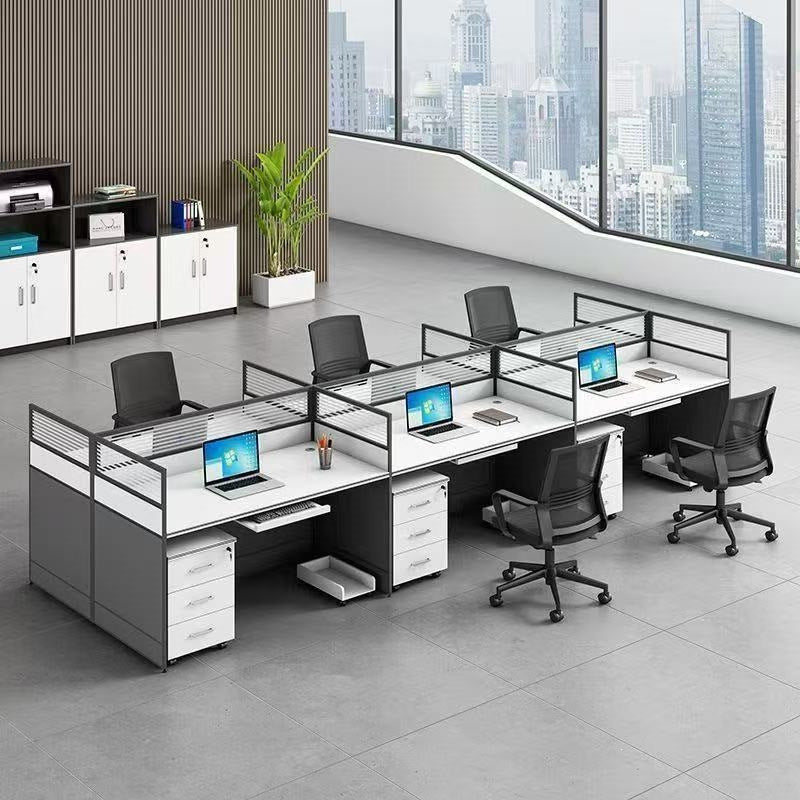 Casual office desk workstation partition screen position table four-person partition casual modern combination computer desk paint-free