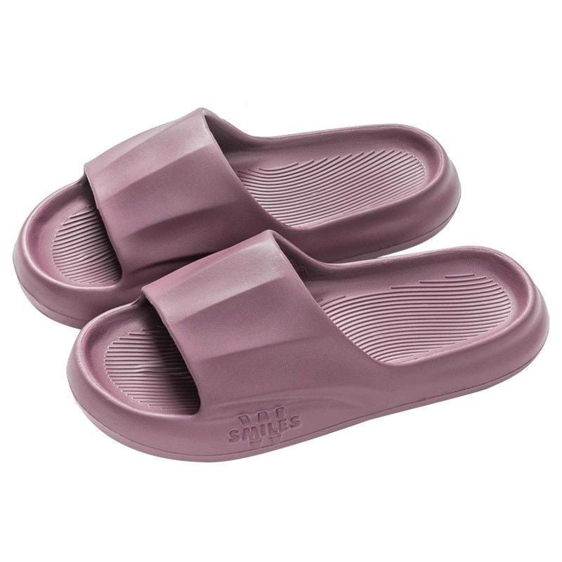 2024new arrival slippers for men summer stepping on shit pure coloroutwear home bathroom couple thick sole one word casual slippers for women