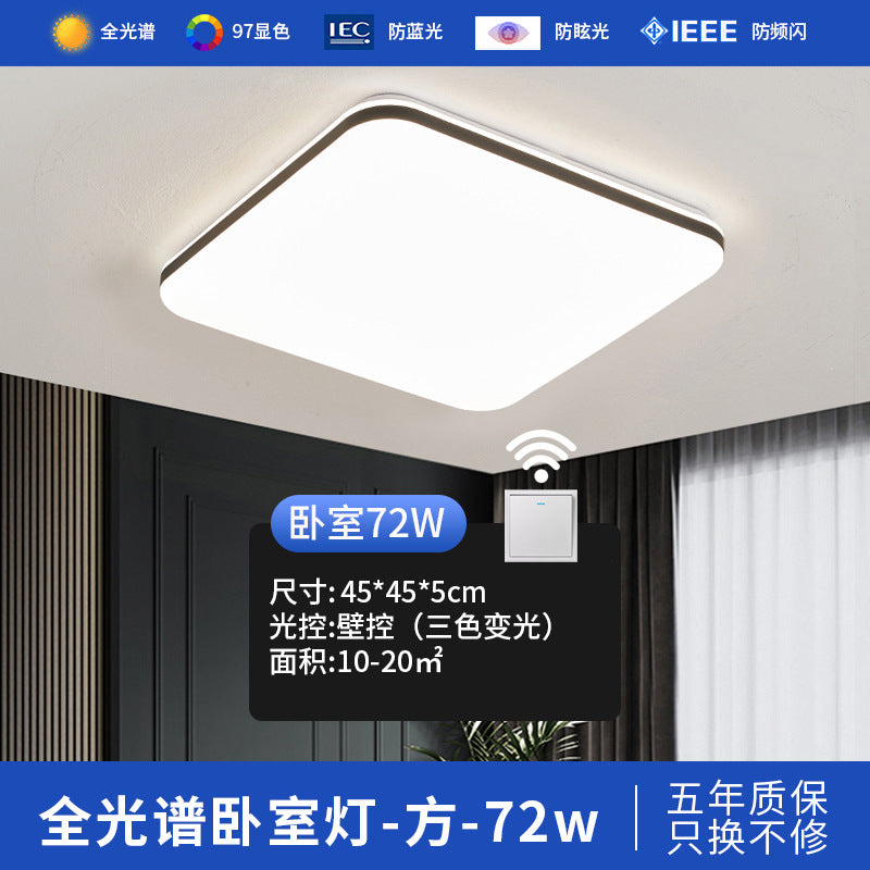 Led ceiling light - rectangular living room lamp, office desk lamp, bedroom main light fixture - full spectrum eye protection