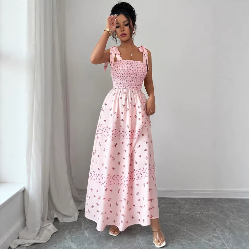 new arrival: sexy spaghetti strap, cinched waist, slit dress
