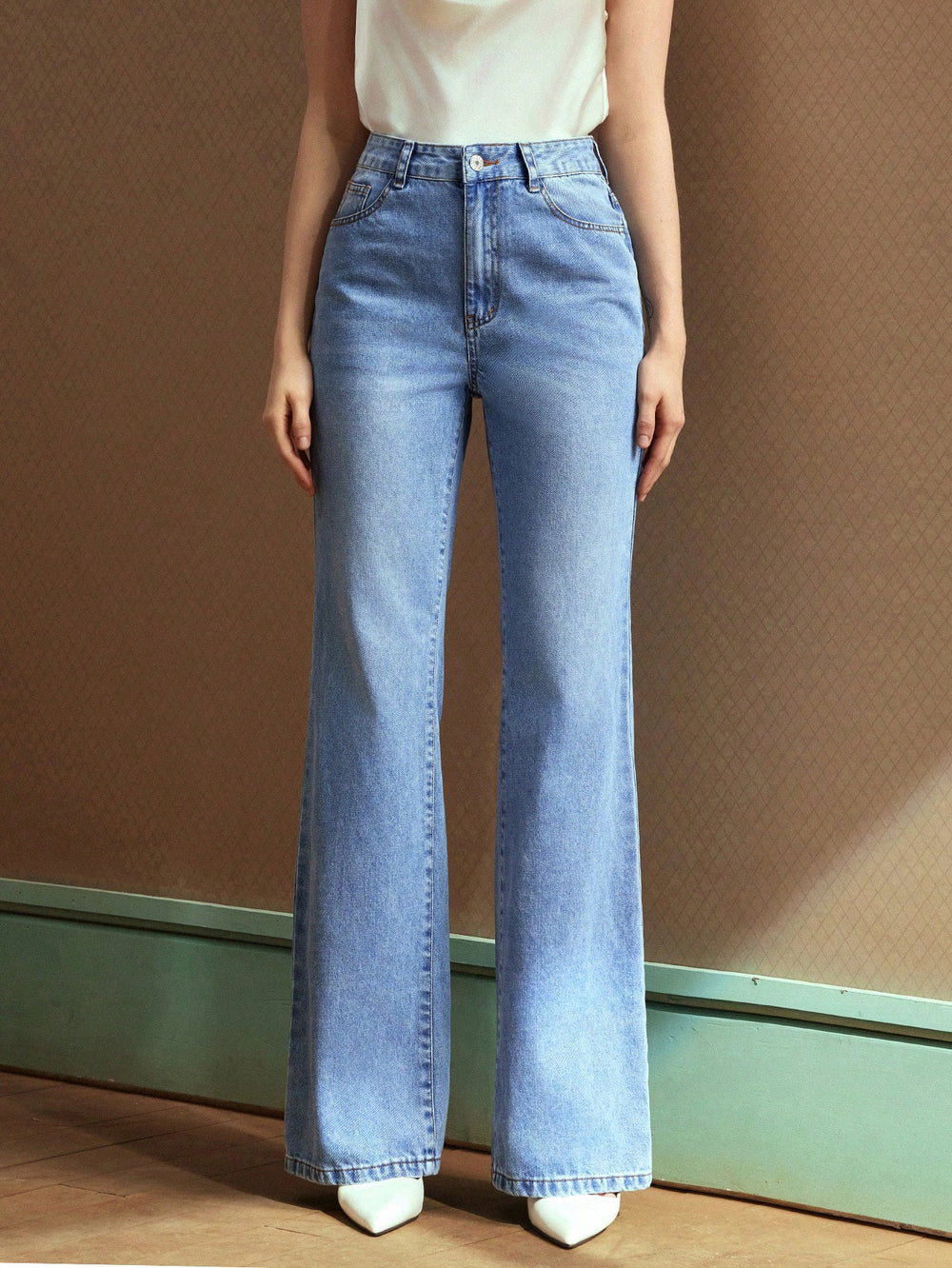 Pre-sale-66009# cross-border fashion foreign trade slim fit casual versatile women's jeans