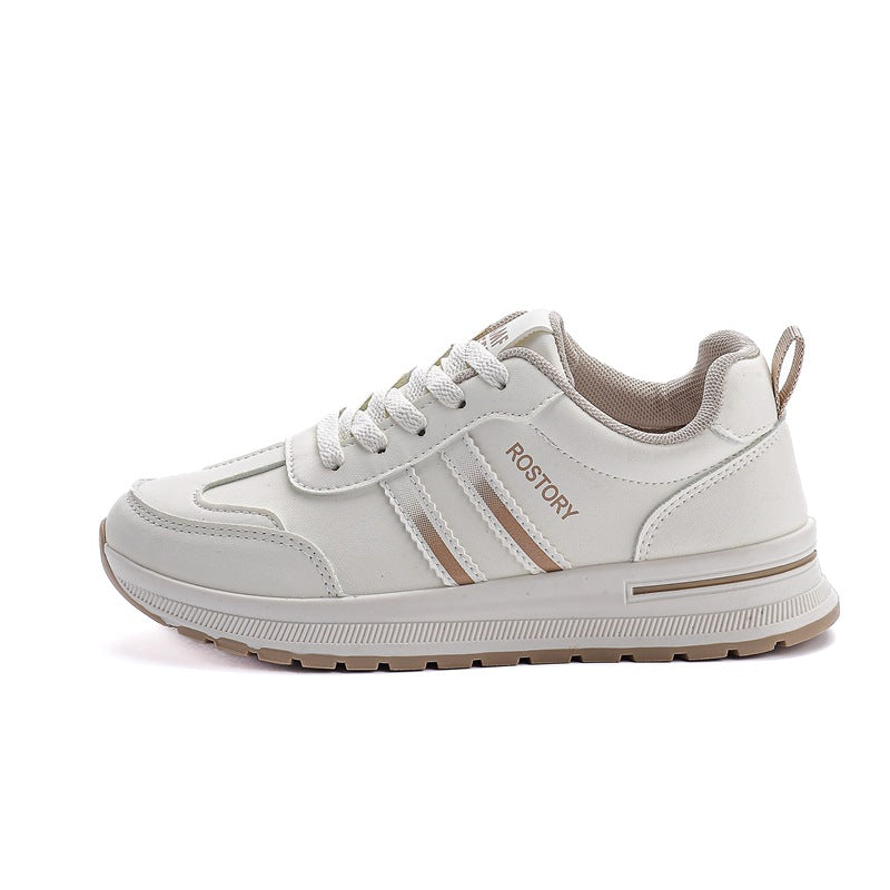 women's athletic shoes: 2025 autumn new collection - chunky sole striped casual sneakers, round toe retro height-increasing dad shoes for women