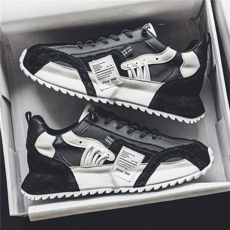 European station men's shoes 2025 new winter breathable versatile athletic casual shoes hidden heel joggers dad shoes for men