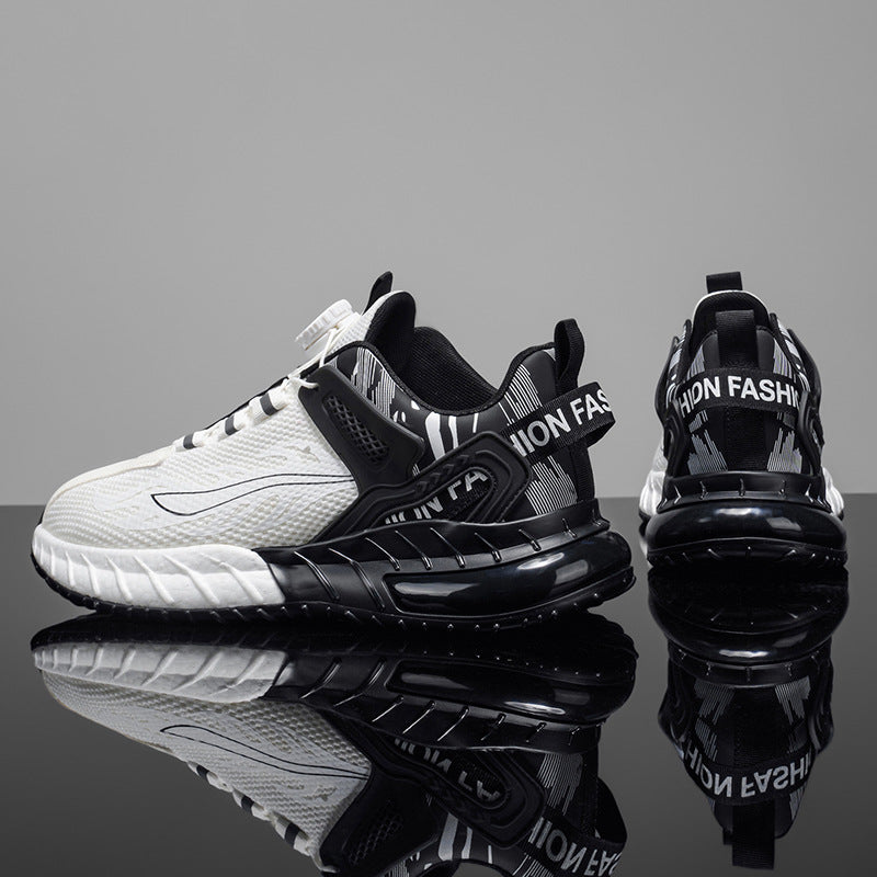 Rotating buckle men's shoes spring 2026 new youth casual running sneakers height increasing versatile dad shoes trendy sneakers