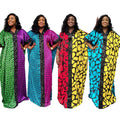 e-commerce  independent station african plus size women's clothing velvet sequined dress patchwork printed robe
