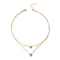 Wholesale alloy necklaces: hot-selling european and american cross-border fashion jewelry - trendy multi-layer heart & teardrop pendants, vintage women's choker necklaces