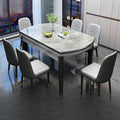 Rock slab dining table and chair combination modern casualaccessible luxury dining table for home dining table small apartment telescopic foldable round table