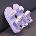 Girls' sandals - summer  new collection: stylish soft-soled beach sandals for kids, velcro closure, princess-style slides for toddlers