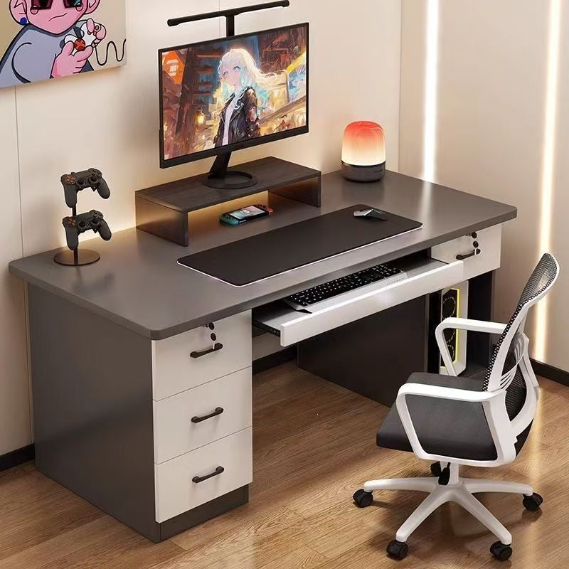 Office desk employee workstation office desk and chair set minimalist modern executive desk single person staff desktop computer table