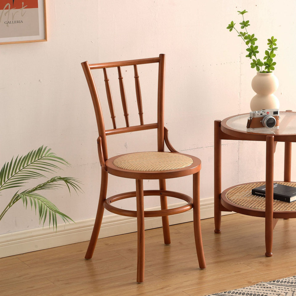 Vintage cafe table and chair set, french dessert bakery chairs, milk tea shop american rattan chairs, commercial table