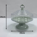 Classy display plate modern casual plastic round fruit plate multi-functional with lid large capacity plate glass plate
