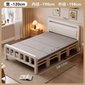 Four-fold foldable bed single bedfor homesimple office lunch break double rental house adult iron bed