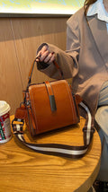 Fashion genuine leather women's bag crossbody bag women's 2025new arrivalretroeasiest for match shoulder bag classy sense work clothingsatchel bag