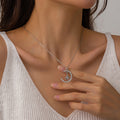 2024 new cross-border e-commerce jewelry: versatile diamond-studded butterfly pendant women's alloy rabbit necklace - wholesale