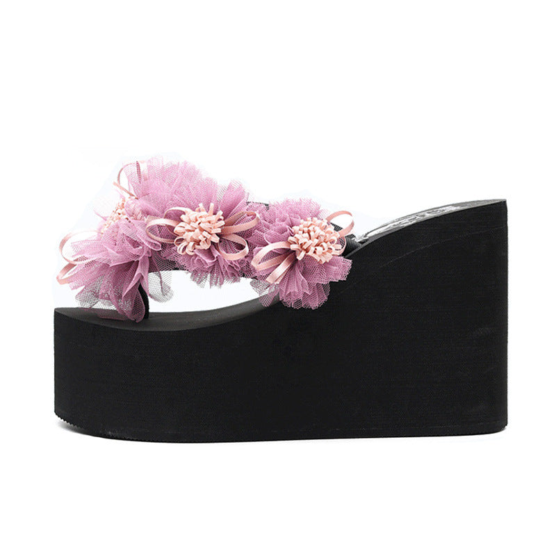 2026 spring new arrival: 11cm extra thick heel flip-flops - women's fashionable outdoor wear, versatile, non-slip beach sandals & slippers for summer