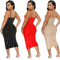 C5680 cross-border new arrivals: european & american women's apparel - , ,  - sexy rhinestone embellished cami dress for nightclubs