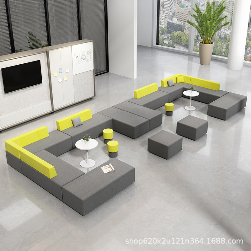 Office sofa irregular shape training institution patchwork sofa reception rest area business reception casual sofa sf-02