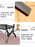 Outdoor park bench double seater bench casual simple bench iron backrest courtyard outdoor garden