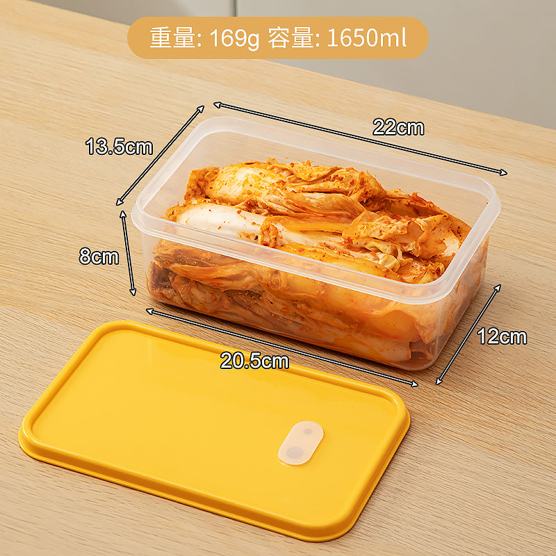 Kitchen large-capacity kimchi box sealed fresh-keeping box food-grade refrigerator special storage box with lid cold vegetable box